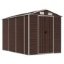 Cobertizo de jardín acero galvanizado marrón 191x300x198 cm de vidaXL, Cobertizos - Ref: Foro24-3188266, Precio: 412,36 €, De...