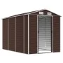 Cobertizo de jardín acero galvanizado marrón 191x300x198 cm de vidaXL, Cobertizos - Ref: Foro24-3188266, Precio: 412,36 €, De...