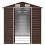 Cobertizo de jardín acero galvanizado marrón 191x300x198 cm de vidaXL, Cobertizos - Ref: Foro24-3188266, Precio: 412,36 €, De...