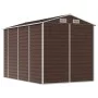 Cobertizo de jardín acero galvanizado marrón 191x300x198 cm de vidaXL, Cobertizos - Ref: Foro24-3188266, Precio: 412,36 €, De...