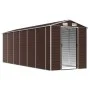 Cobertizo de jardín acero galvanizado marrón 191x555x198 cm de vidaXL, Cobertizos - Ref: Foro24-3188269, Precio: 698,98 €, De...