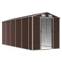 Cobertizo de jardín acero galvanizado marrón 191x470x198 cm de vidaXL, Cobertizos - Ref: Foro24-3188268, Precio: 626,63 €, De...