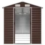 Cobertizo de jardín acero galvanizado marrón 191x470x198 cm de vidaXL, Cobertizos - Ref: Foro24-3188268, Precio: 626,63 €, De...