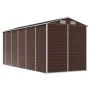 Cobertizo de jardín acero galvanizado marrón 191x470x198 cm de vidaXL, Cobertizos - Ref: Foro24-3188268, Precio: 626,63 €, De...