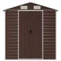 Cobertizo de jardín acero galvanizado marrón 191x895x198 cm de vidaXL, Cobertizos - Ref: Foro24-3188273, Precio: 988,22 €, De...