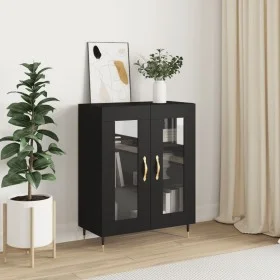Aparador de madera de ingeniería negro 69,5x34x90 cm de vidaXL, Aparadores - Ref: Foro24-827765, Precio: 83,62 €, Descuento: %