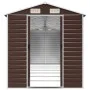 Cobertizo de jardín acero galvanizado marrón 191x640x198 cm de vidaXL, Cobertizos - Ref: Foro24-3188270, Precio: 771,27 €, De...
