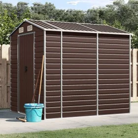 Cobertizo de jardín acero galvanizado marrón 191x215x198 cm by vidaXL, Sheds - Ref: Foro24-3188265, Price: 329,00 €, Discount: %