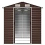 Cobertizo de jardín acero galvanizado marrón 191x215x198 cm de vidaXL, Cobertizos - Ref: Foro24-3188265, Precio: 329,00 €, De...