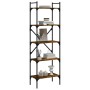 Librería de 5 estantes madera roble ahumado 56x31,5x174 cm de vidaXL, Librerías y estanterías - Ref: Foro24-833345, Precio: 6...