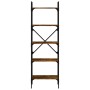 Librería de 5 estantes madera roble ahumado 56x31,5x174 cm de vidaXL, Librerías y estanterías - Ref: Foro24-833345, Precio: 6...