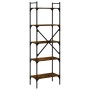 Librería de 5 estantes madera roble ahumado 56x31,5x174 cm de vidaXL, Librerías y estanterías - Ref: Foro24-833345, Precio: 6...