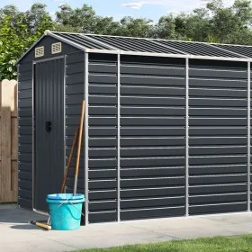 Cobertizo de jardín acero galvanizado antracita 191x980x198 cm de vidaXL, Cobertizos - Ref: Foro24-3188263, Precio: 1,00 €, D...
