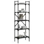 Librería de 5 estantes madera de ingeniería negro 56x31,5x174cm de vidaXL, Librerías y estanterías - Ref: Foro24-833343, Prec...