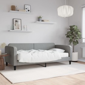 Sofá cama con colchón tela gris claro 90x190 cm de vidaXL, Camas y somieres - Ref: Foro24-3196808, Precio: 312,97 €, Descuent...