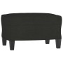 Sillón con taburete tela negro 60 cm en Sofás | Comprar online en Foru.es