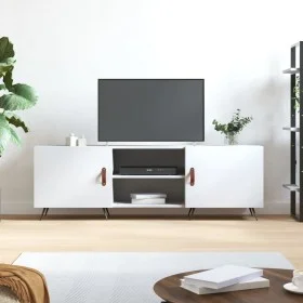 Mueble para TV madera de ingeniería blanco 150x30x50 cm de vidaXL, Muebles TV - Ref: Foro24-829068, Precio: 81,54 €, Descuent...