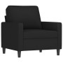 Sillón con taburete terciopelo negro 60 cm en Sofás | Comprar online en Foru.es