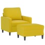 Sillón con taburete terciopelo amarillo 60 cm en Sofás | Comprar online en Foru.es