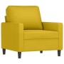 Sillón con taburete terciopelo amarillo 60 cm en Sofás | Comprar online en Foru.es