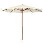 Sombrilla blanca arena 300x258 cm de vidaXL, Sombrillas - Ref: Foro24-40437, Precio: 95,59 €, Descuento: %