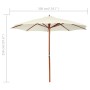 Sombrilla blanca arena 300x258 cm de vidaXL, Sombrillas - Ref: Foro24-40437, Precio: 95,59 €, Descuento: %