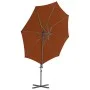 Sombrilla voladiza con poste de acero terracota 300 cm de vidaXL, Sombrillas - Ref: Foro24-312313, Precio: 121,57 €, Descuent...