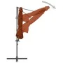 Sombrilla voladiza con poste de acero terracota 300 cm de vidaXL, Sombrillas - Ref: Foro24-312313, Precio: 121,57 €, Descuent...