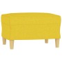 Sillón con taburete tela amarillo claro 60 cm en Sofás | Comprar online en Foru.es