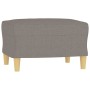 Sillón con taburete tela gris taupe 60 cm en Sofás | Comprar online en Foru.es
