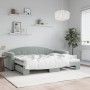 Sofá cama nido terciopelo gris claro 80x200 cm de vidaXL, Camas y somieres - Ref: Foro24-3197294, Precio: 248,64 €, Descuento: %