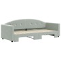 Sofá cama nido terciopelo gris claro 80x200 cm de vidaXL, Camas y somieres - Ref: Foro24-3197294, Precio: 248,64 €, Descuento: %