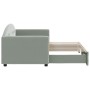 Sofá cama nido terciopelo gris claro 80x200 cm de vidaXL, Camas y somieres - Ref: Foro24-3197294, Precio: 248,64 €, Descuento: %