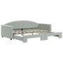 Sofá cama nido terciopelo gris claro 90x190 cm de vidaXL, Camas y somieres - Ref: Foro24-3197314, Precio: 246,13 €, Descuento: %