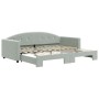Sofá cama nido terciopelo gris claro 90x200 cm de vidaXL, Camas y somieres - Ref: Foro24-3197301, Precio: 237,23 €, Descuento: %