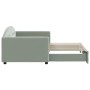 Sofá cama nido terciopelo gris claro 90x200 cm de vidaXL, Camas y somieres - Ref: Foro24-3197301, Precio: 237,23 €, Descuento: %