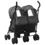 Anthracite gray steel twin stroller by vidaXL, Baby strollers - Ref: Foro24-10236, Price: 222,93 €, Discount: %
