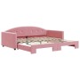 Sofá cama nido terciopelo rosa 100x200 cm de vidaXL, Camas y somieres - Ref: Foro24-3197311, Precio: 269,24 €, Descuento: %