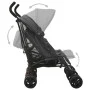 Anthracite gray steel twin stroller by vidaXL, Baby strollers - Ref: Foro24-10236, Price: 222,93 €, Discount: %