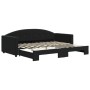Sofá cama nido terciopelo negro 90x200 cm de vidaXL, Camas y somieres - Ref: Foro24-3197305, Precio: 238,08 €, Descuento: %