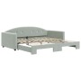 Sofá cama nido terciopelo gris claro 100x200 cm de vidaXL, Camas y somieres - Ref: Foro24-3197308, Precio: 265,55 €, Descuent...