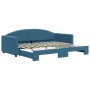 Sofá cama nido terciopelo azul 90x200 cm de vidaXL, Camas y somieres - Ref: Foro24-3197300, Precio: 249,78 €, Descuento: %