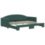 Sofá cama nido terciopelo verde oscuro 90x200 cm de vidaXL, Camas y somieres - Ref: Foro24-3197303, Precio: 253,36 €, Descuen...