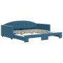 Sofá cama nido terciopelo azul 100x200 cm de vidaXL, Camas y somieres - Ref: Foro24-3197307, Precio: 252,09 €, Descuento: %