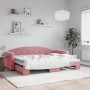 Sofá cama nido terciopelo rosa 80x200 cm de vidaXL, Camas y somieres - Ref: Foro24-3197297, Precio: 251,28 €, Descuento: %