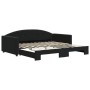 Sofá cama nido terciopelo negro 100x200 cm de vidaXL, Camas y somieres - Ref: Foro24-3197312, Precio: 272,90 €, Descuento: %