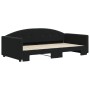 Sofá cama nido terciopelo negro 100x200 cm de vidaXL, Camas y somieres - Ref: Foro24-3197312, Precio: 272,90 €, Descuento: %