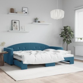 Sofá cama nido terciopelo azul 80x200 cm de vidaXL, Camas y somieres - Ref: Foro24-3197293, Precio: 243,60 €, Descuento: %