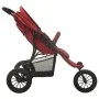 Cochecito de bebé de acero rojo de vidaXL, Cochecitos de bebé - Ref: Foro24-10263, Precio: 231,78 €, Descuento: %