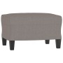 Sillón con taburete tela gris taupe 60 cm en Sofás | Comprar online en Foru.es